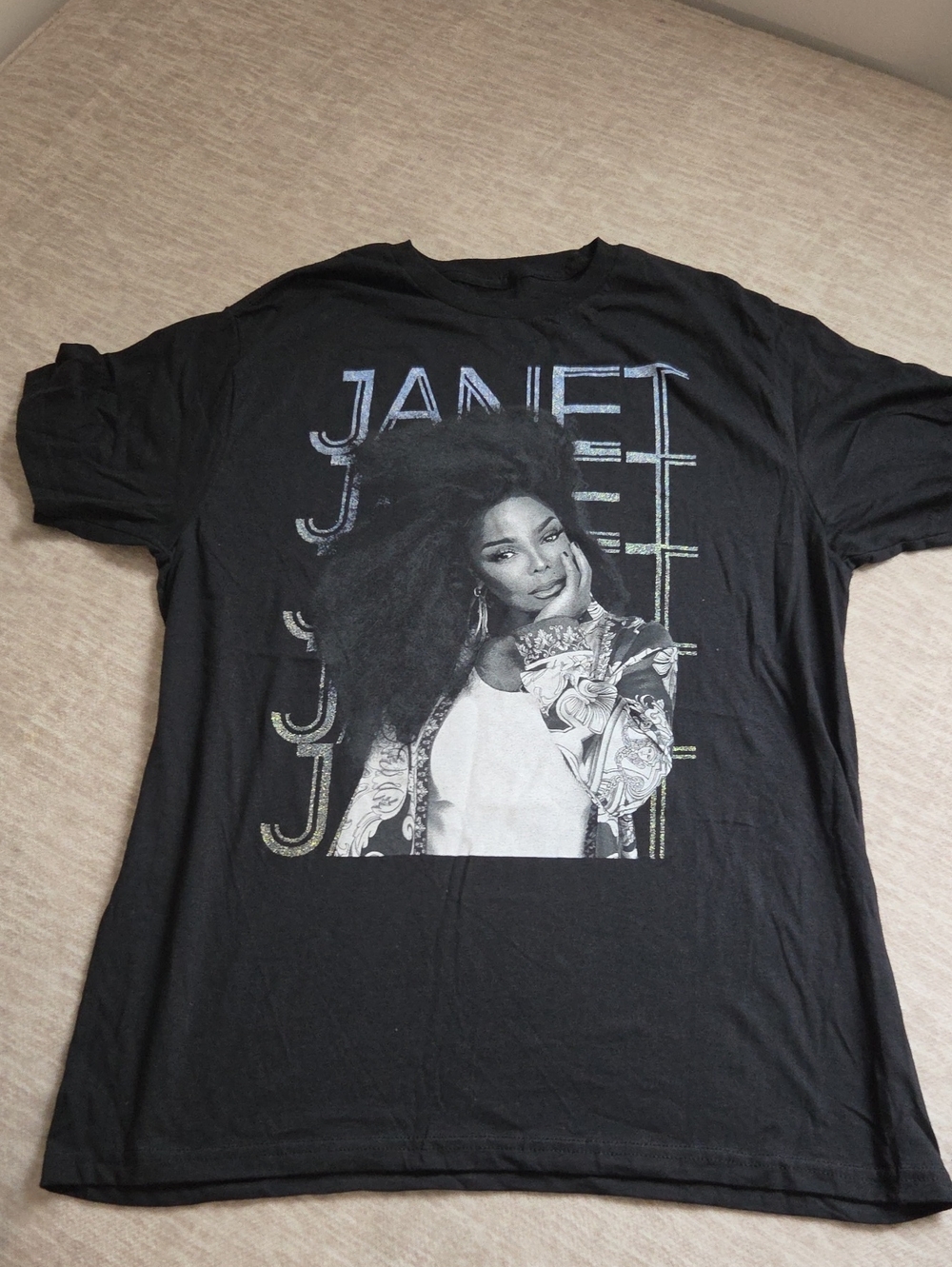 Janet Jackson Graphic Tee - Black